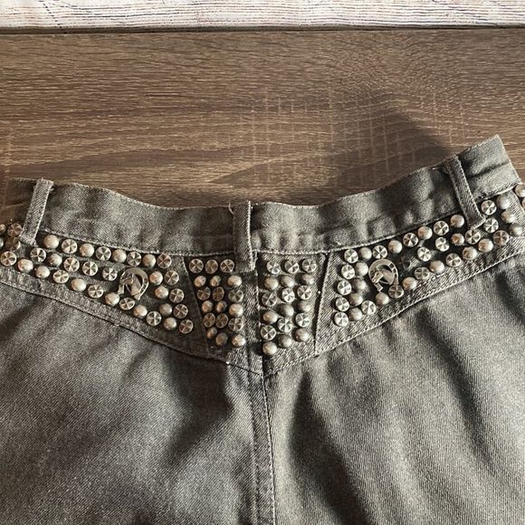 Vintage 1980’s Della-Sport Western Black gray Mom Bareback Jeans 8x30 - Picture 14 of 15